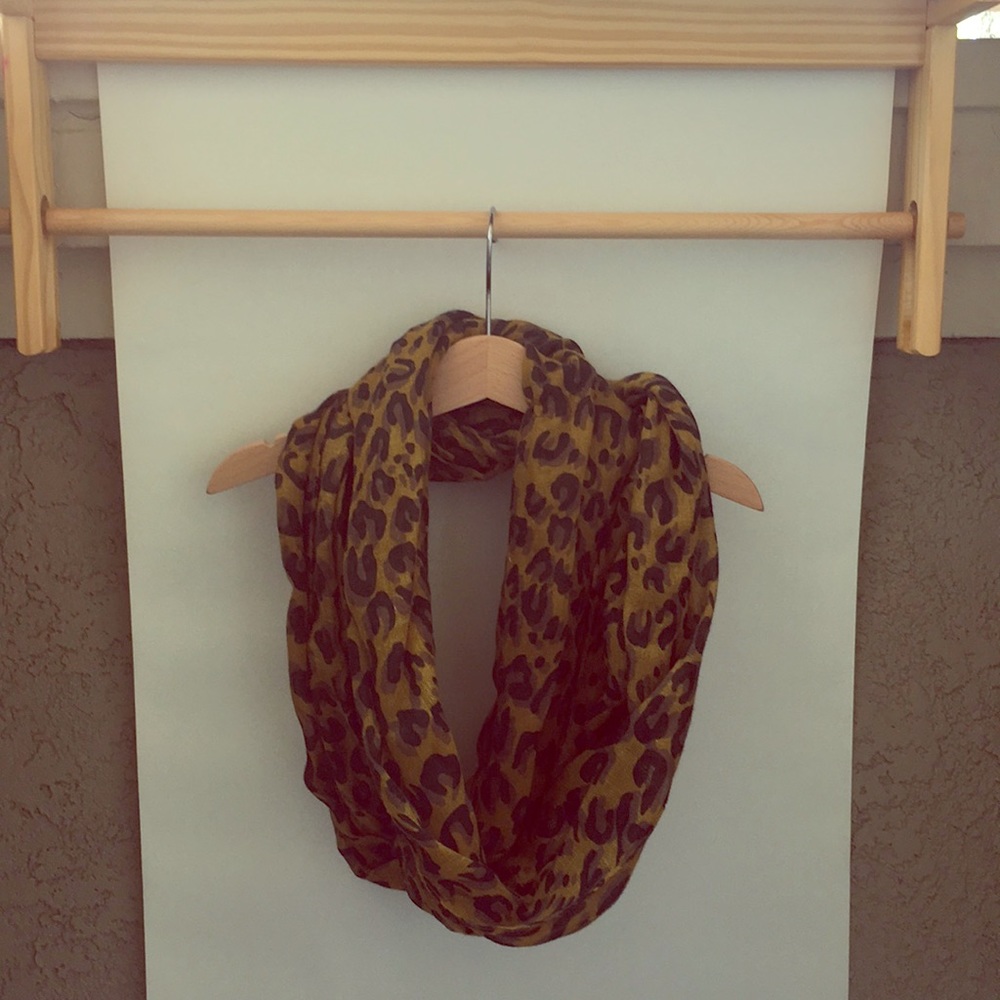 Leopard print infinity scarf